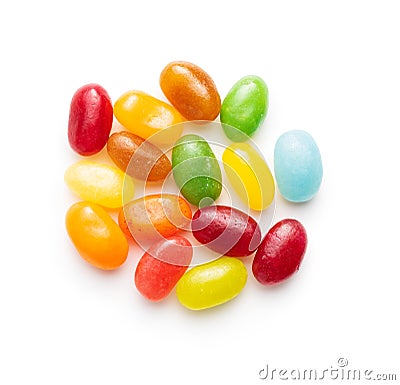 Fruity jellybeans. Tasty colorful jelly beans Stock Photo