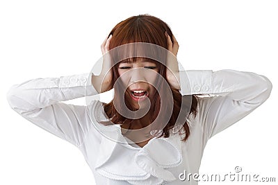 Frustrate business woman Stock Photo