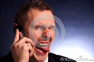 Frustrated business man Stock Photo