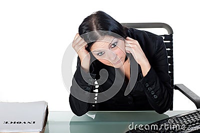 Frustrated office worker Stock Photo