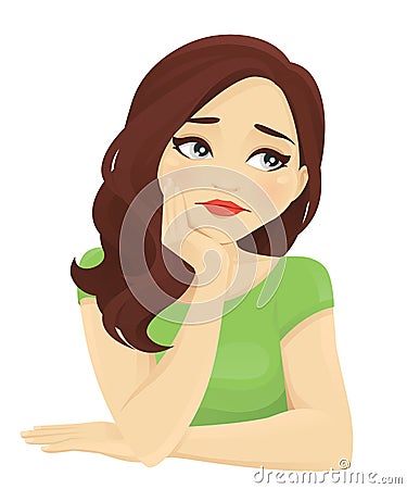 Frustrated woman Vector Illustration