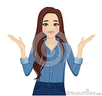 Frustrated woman Vector Illustration