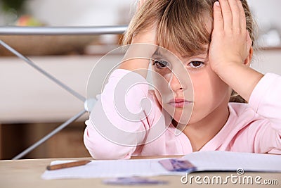 A frustrated young girl Stock Photo