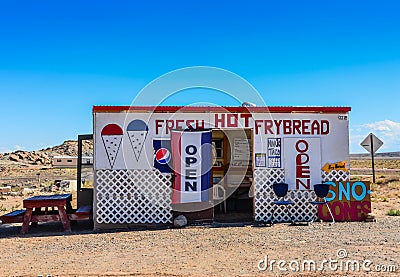 Fry Bread Stand - Four Corners Monument Editorial Stock Photo