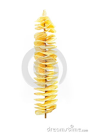 Fry twist slice potato Stock Photo