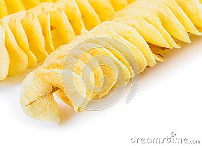 Fry twist slice potato Stock Photo