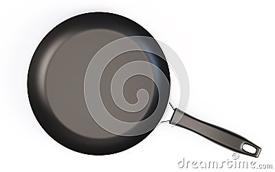 Frying pan with handle Stock Photo