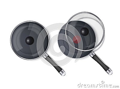 Frying Pan Set Vector Illustration