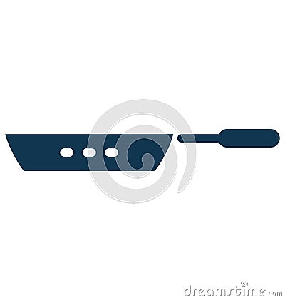 Frypan Isolated Vector icon which can be easily modified or edit Vector Illustration