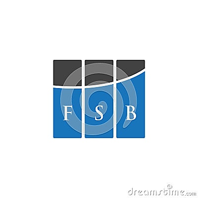 FSB letter logo design on WHITE background. FSB creative initials letter logo concept. FSB letter design Vector Illustration