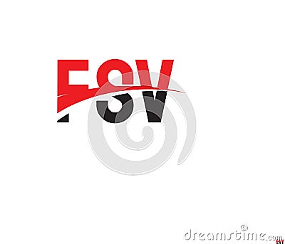 FSV Letter Initial Logo Design Vector Illustration Vector Illustration