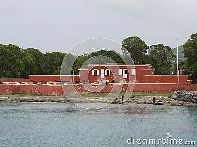 Ft Frederik with Cannons Stock Photo