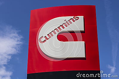 Ft. Wayne - Circa August 2017: Cummins Inc. Signage and Logo. Cummins is a Manufacturer of Engines and Power Equipment V Editorial Stock Photo