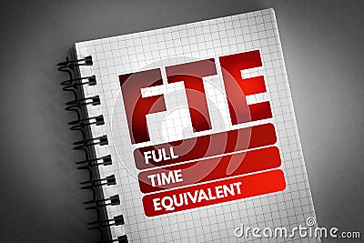 FTE - Full Time Equivalent acronym Stock Photo