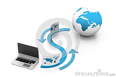 Ftp data sharing concept Stock Photo