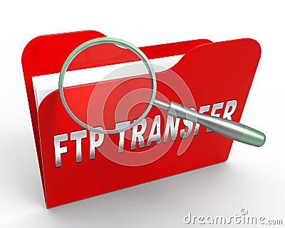 Ftp File Transfer Transferring Data 3d Rendering Stock Photo