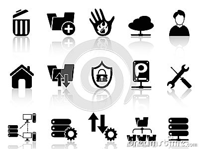 Ftp host icons Vector Illustration