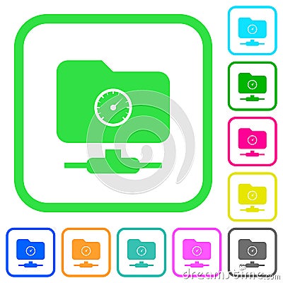 FTP quota vivid colored flat icons Stock Photo