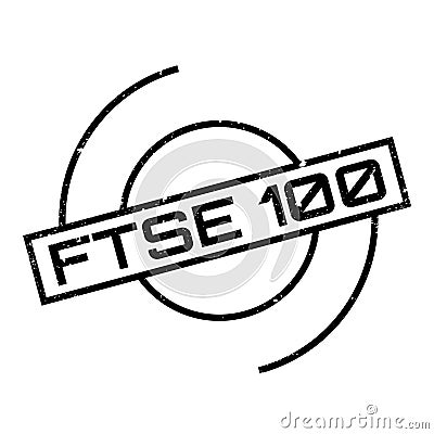 Ftse 100 rubber stamp Vector Illustration