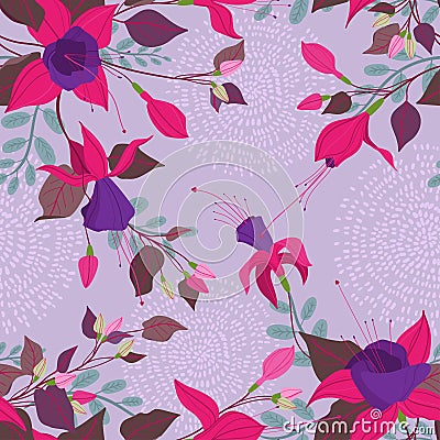 Fuchsia pattern Vector Illustration