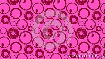 Fuchsia Seamless Geometric Circle Pattern Vector Image Stock Photo