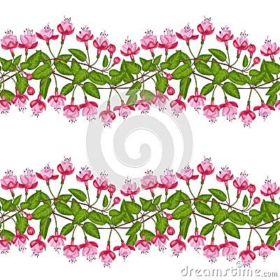 Fuchsia Seamless Pattern Vector Illustration