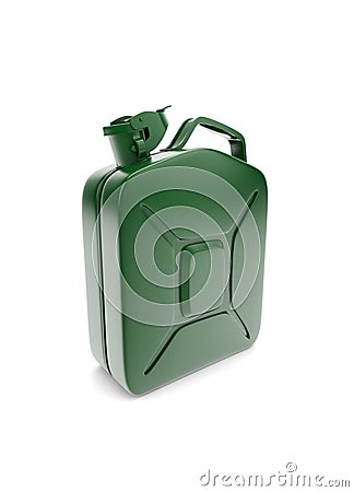 Fuel canister on white. 3d rendering Stock Photo