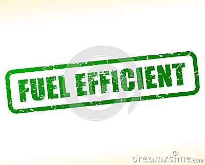 Fuel efficient text stamp Vector Illustration