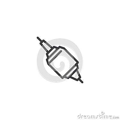 Fuel filter line icon Vector Illustration