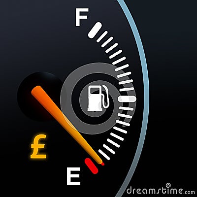 Fuel Gauge Stock Photo