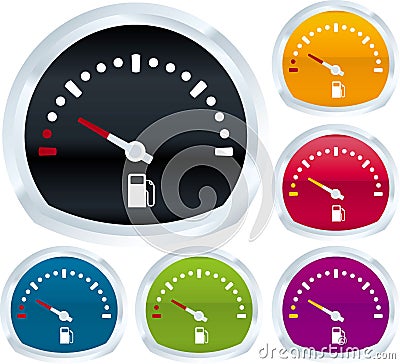 Fuel gauge Cartoon Illustration