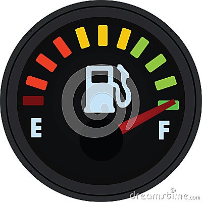 Fuel gauge, full tank Vector Illustration