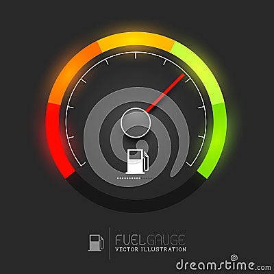 Fuel Gauge Vector Vector Illustration