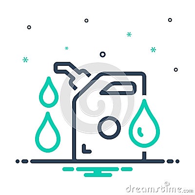 Mix icon for Fuel, benzine and station Stock Photo