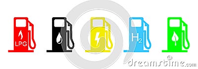 Fuel icons Vector Illustration