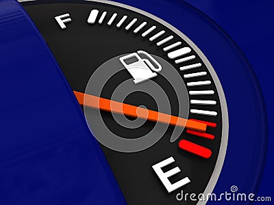 Fuel meter Cartoon Illustration