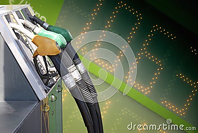 Fuel price background Stock Photo