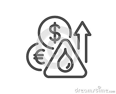 Fuel prices line icon. Petrol price sign. Vector Vector Illustration