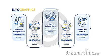 Fuel saving vector infographic template Vector Illustration