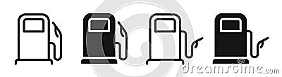 Fuel station icons. Fueling station. Gas station vector icon Stock Photo