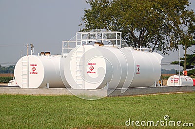 Fuel Storage Tanks Stock Photo