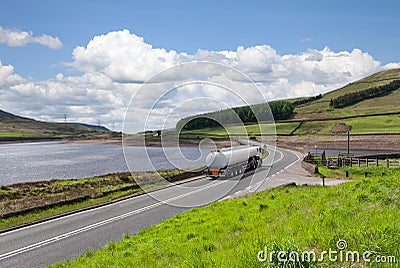 Fuel tanker truck Stock Photo