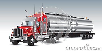 Fuel tanker truck Vector Illustration