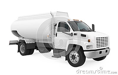 Fuel Tanker Truck Isolated Stock Photo