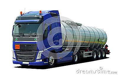 Fuel Tanker Truck Stock Photo