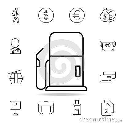 fueling apparatus icon. Element of simple icon for websites, web design, mobile app, info graphics. Thin line icon for website Stock Photo