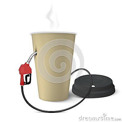 Fueling Realistic Design Concept Vector Illustration