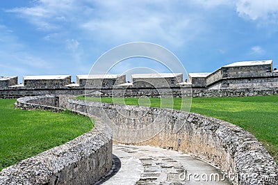 Fort San Miguel, Campeche Mexico Stock Photo