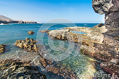 Fuerteventura, Ajuy cave in Canary island, Spain Stock Photo