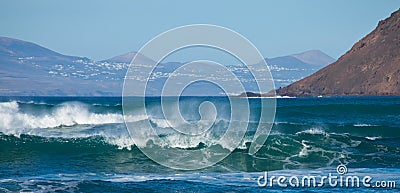 Fuerteventura, breaking waves Stock Photo